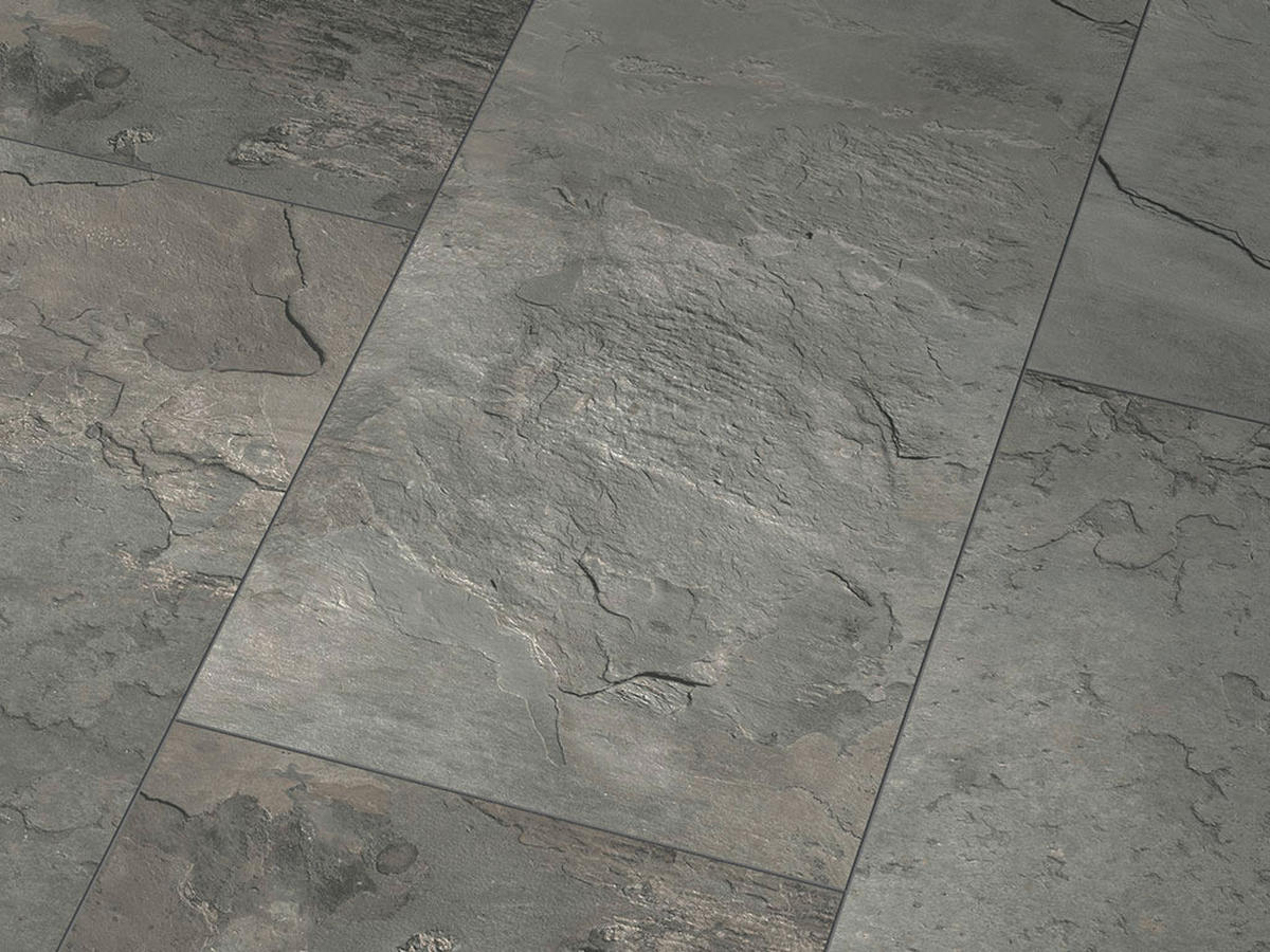 Jangal Laminatboden Grey Slate ca. 2,592 m² im Paket  B/L: ca. 40x81 cm pro Paket Grey Slate ca. 2,592 m² im Paket - grau (40,00/81,00cm) - Jangal