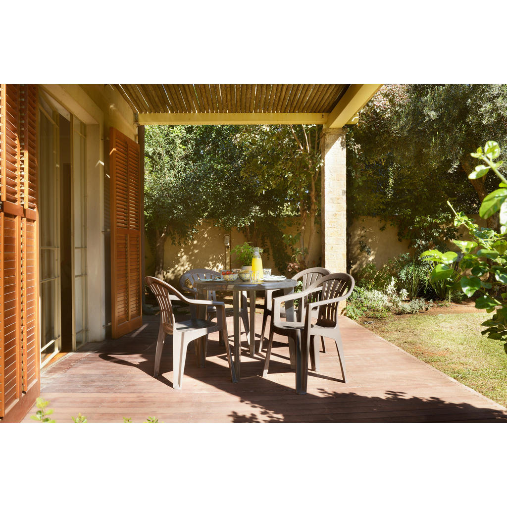 Thumbnail - Jardin Gartentisch Lisa Cappuccino Kunststoff B/H/L: ca. 90x5,6x90 cm