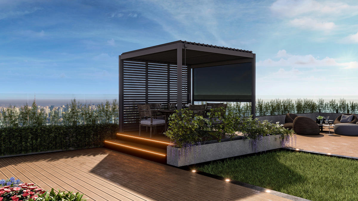 Mirador Pergola Deluxe anthrazit Aluminium B/H/L: ca. 300x250x300 cm Deluxe - anthrazit (300,00/300,00/250,00cm) - Mirador
