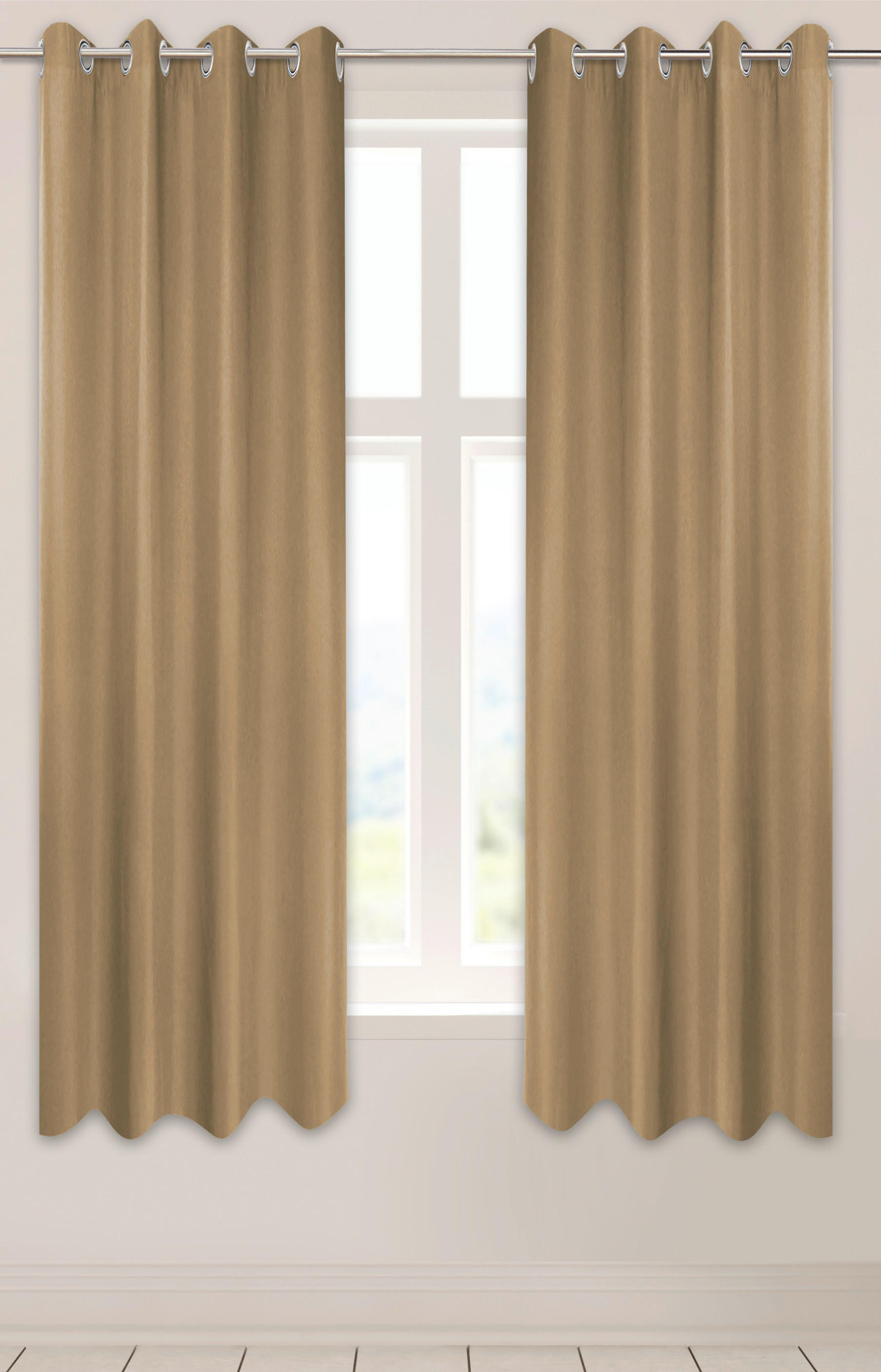 POCOline Ösenvorhang Sorrento Mocha Mousse B/L: ca. 140x175 cm Sorrento - Mocha Mousse (140,00/175,00cm) - POCOline