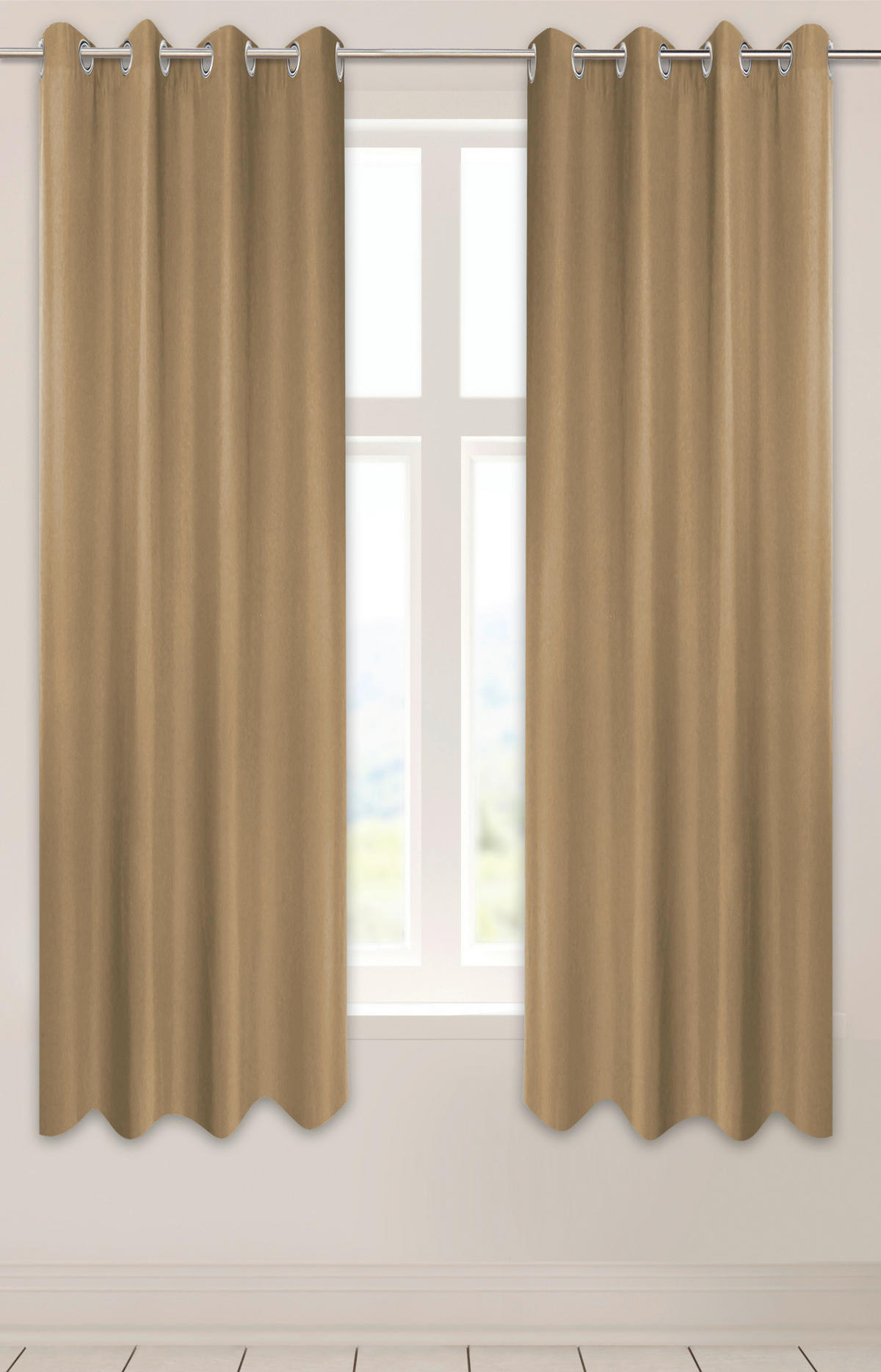 POCOline Ösenvorhang Sorrento Mocha Mousse B/L: ca. 140x175 cm Sorrento - Mocha Mousse (140,00/175,00cm) - POCOline