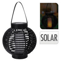 Solarlaterne schwarz Kunststoff H: ca. 20 cm Solarlaterne - schwarz (20,00cm)