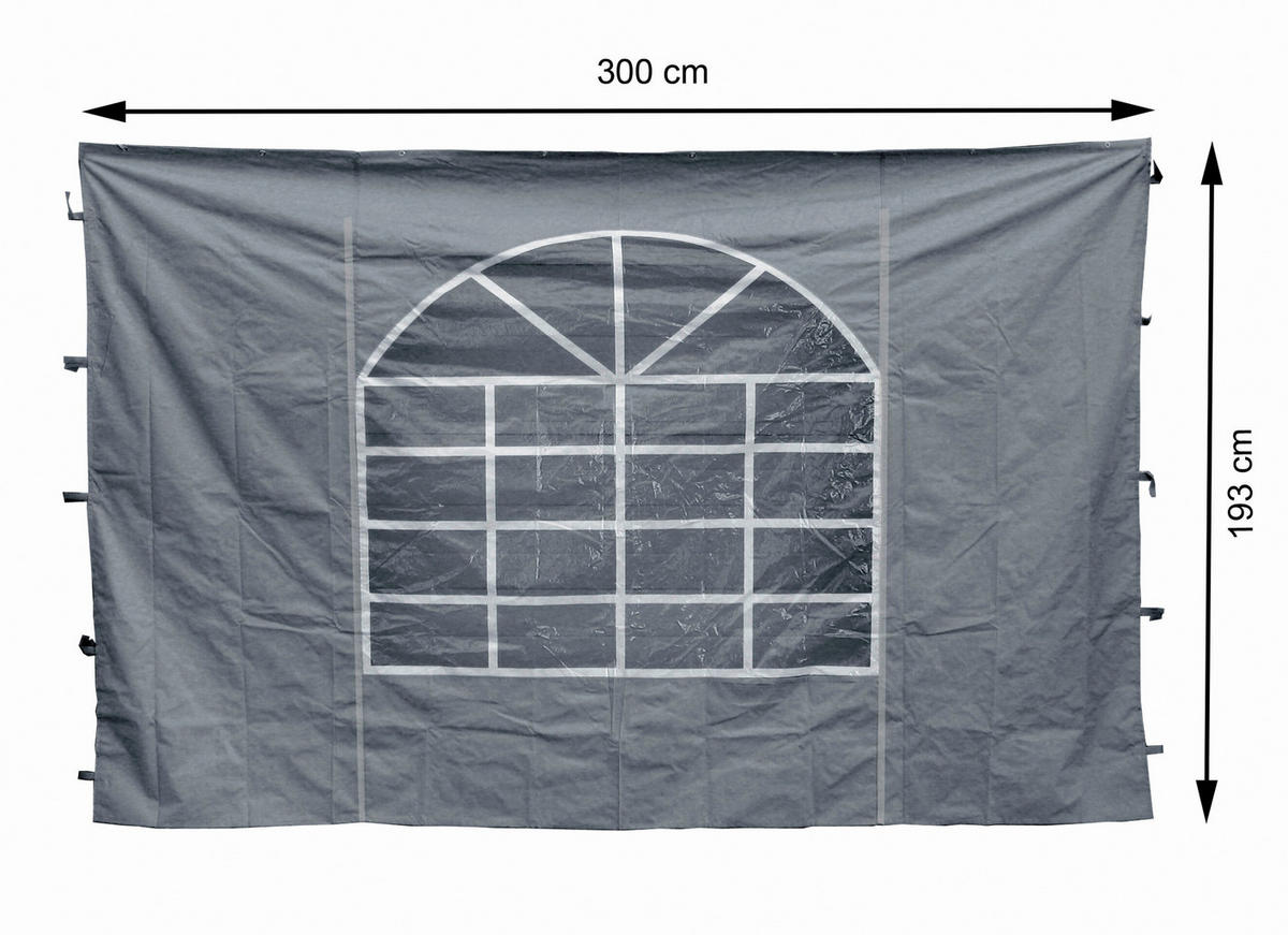 Grasekamp Seitenteile für Pavillon Sahara grau Kunststoff B/H: ca. 300x193 cm Sahara - grau (300,00/193,00cm) - Grasekamp