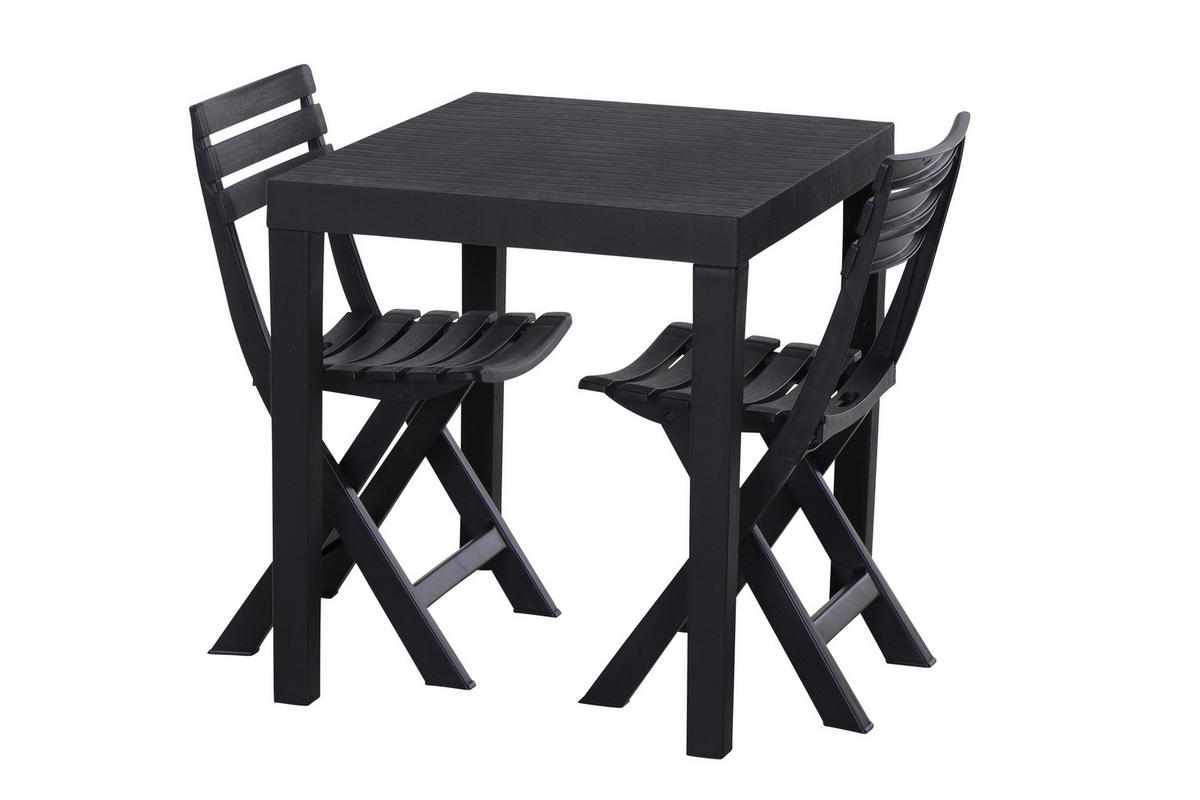 ProGarden Balkonset Club anthrazit Kunststoff B/H/L: ca. 945x2,5x112,5 cm Club - anthrazit (112,50/945,00/2,50cm) - ProGarden