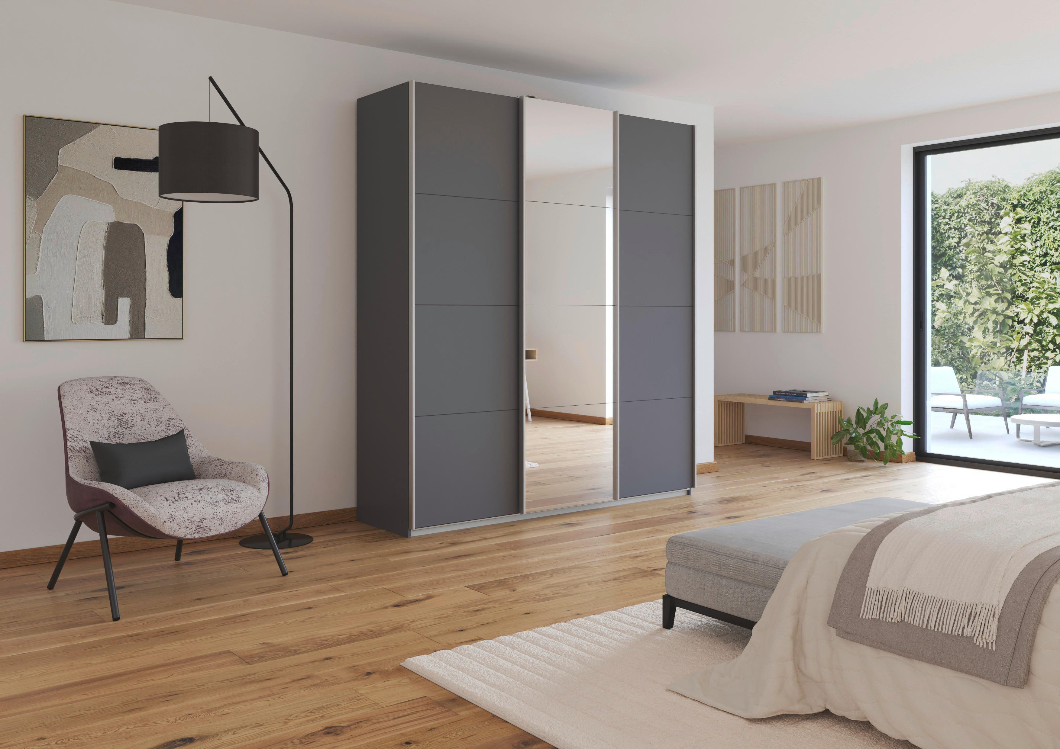 Kleiderschrank Kulmbach grau B/H/T: ca. 203x229x62 cm Kulmbach - Alu/grau (203,00/229,00/62,00cm)