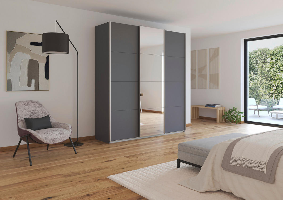Kleiderschrank Kulmbach grau B/H/T: ca. 203x229x62 cm Kulmbach - Alu/grau (203,00/229,00/62,00cm)