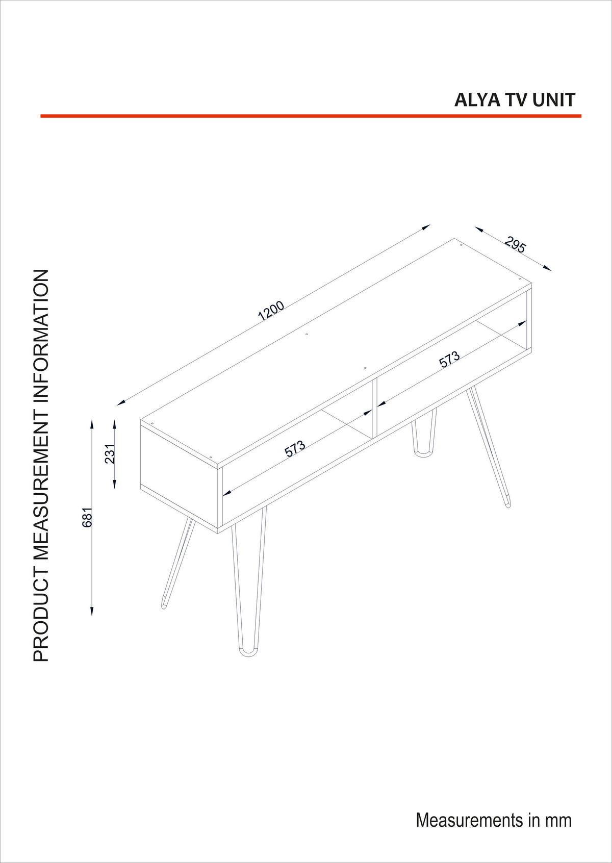 TV-Lowboard Alya Marmoroptik B/H/T: ca. 120x68,5x29,5 cm Alya - Marmoroptik (120,00/68,50/29,50cm) - moebel17