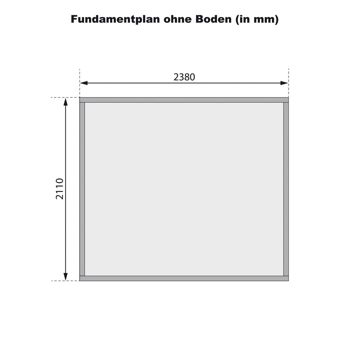 Karibu Gartenhaus Tony 2 B/H/T: ca. 242x220x214 cm Tony 2 - natur (242,00/220,00/214,00cm) - Karibu