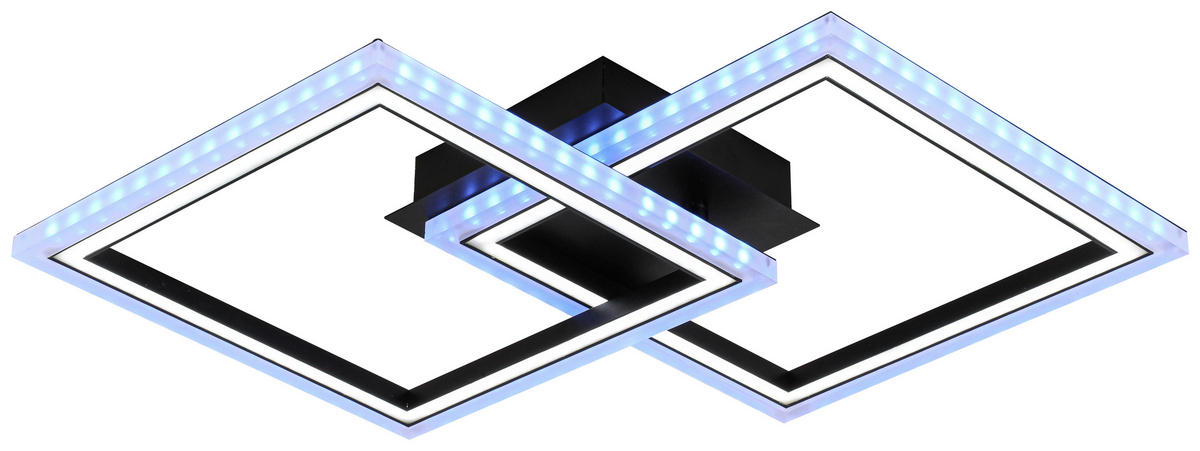 Nolo Deckenleuchte schwarz Metall Kunststoff B/H/L: ca. 35x6,5x57 cm LED-Deckenleuchte_Christina - schwarz (57,00/35,00/6,50cm) - Nolo