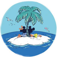 Komar Fototapete Mickey and Minnie Beach Vacation D: ca. 125 cm Mickey and Minnie Beach Vacation - (125,00cm) - Komar