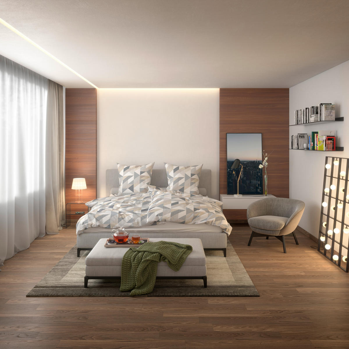 Baumwoll Bettwäsche Seersucker Bettwäsche_Seersucker grafisch grau - grau (135,00/200,00cm) - CASTELL