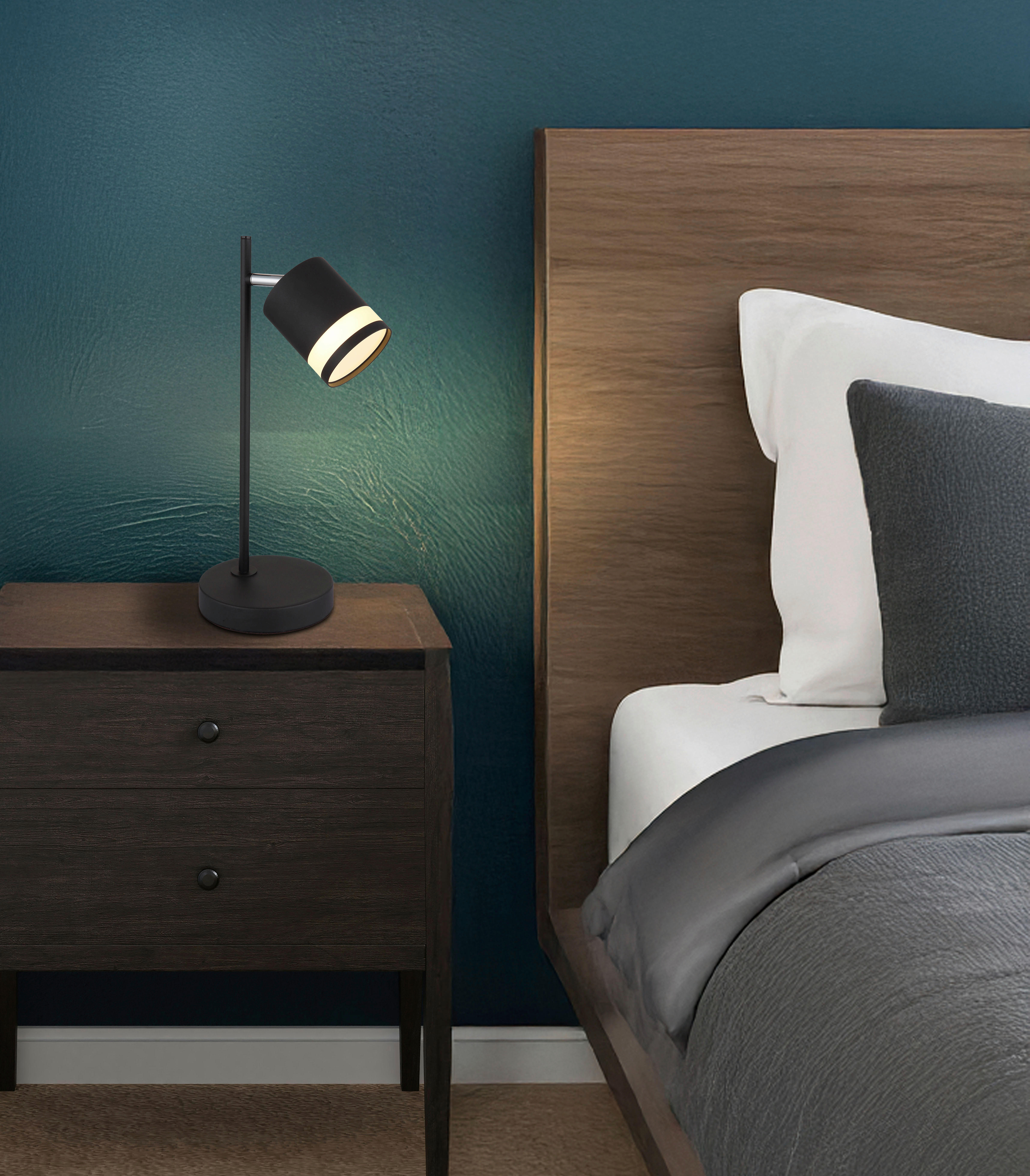 GLOBO Tischleuchte Lucero - schwarz/Opal (12,70/15,00/40,00cm) - GLOBO