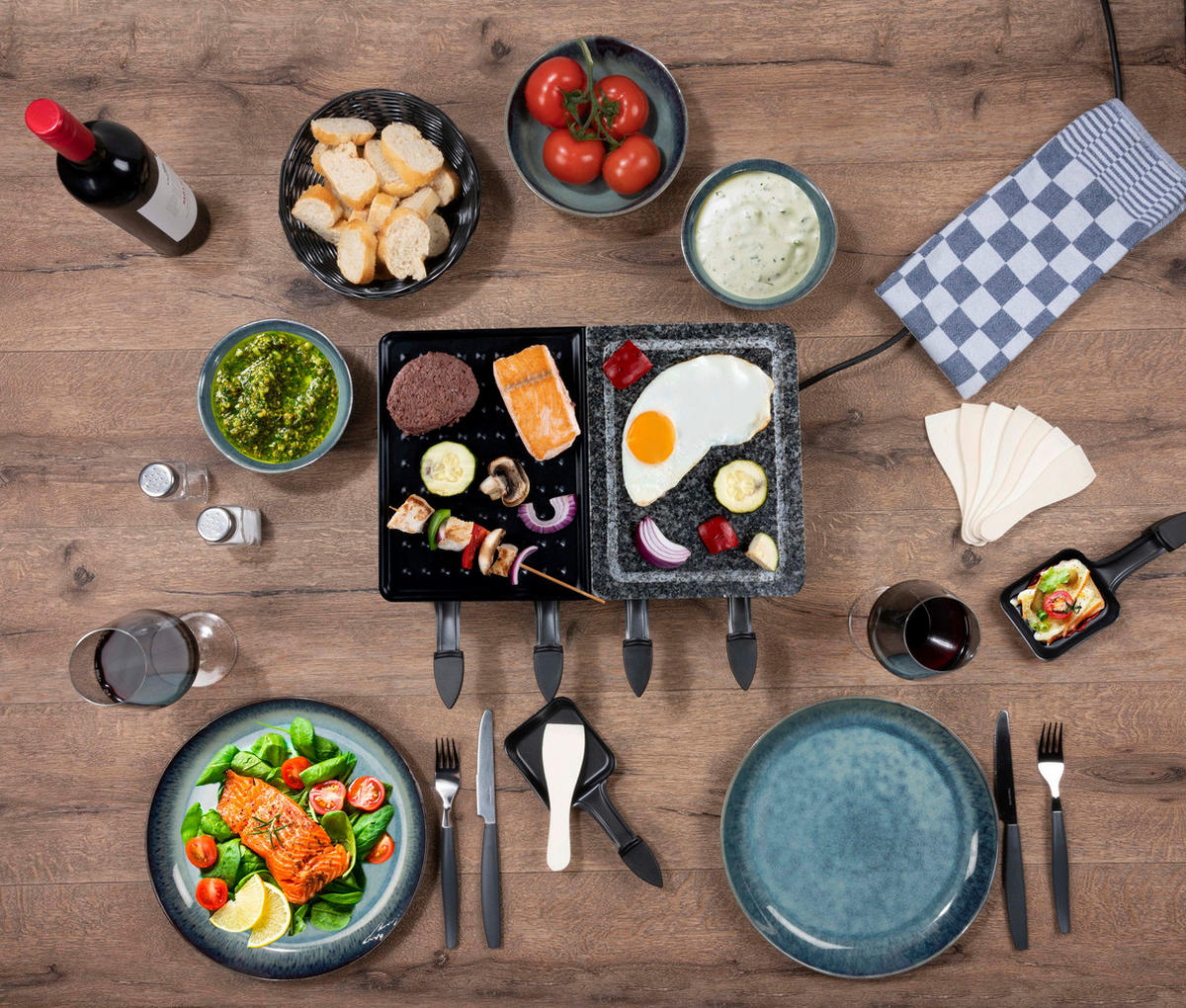Raclette-Grill Raclettegrill - schwarz (40,30/19,20/26,70cm)