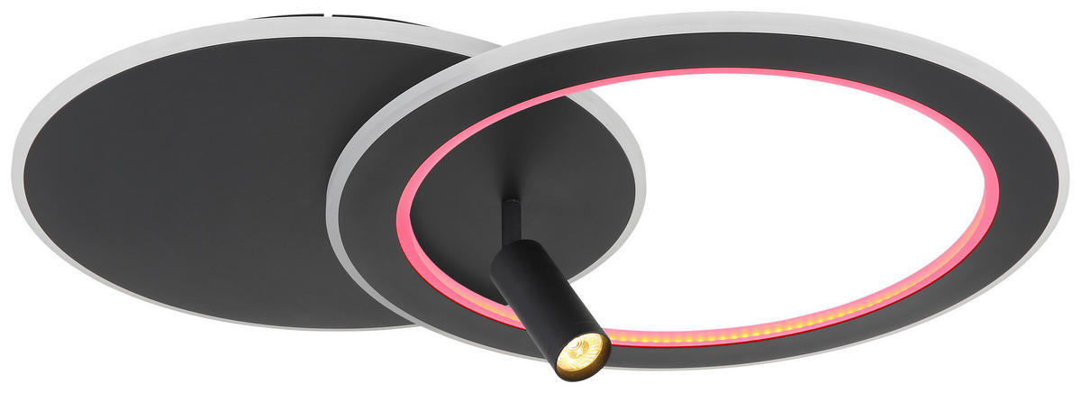 GLOBO Deckenleuchte 67304D1 MARIAN - schwarz/Opal (69,50/49,20/13,50cm) - GLOBO