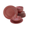 CreaTable Tafelservice Orient Mandala rot Porzellan 18 tlg. Orient Mandala - rot - CreaTable