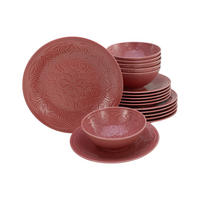 CreaTable Tafelservice Orient Mandala rot Porzellan 18 tlg. Orient Mandala - rot - CreaTable