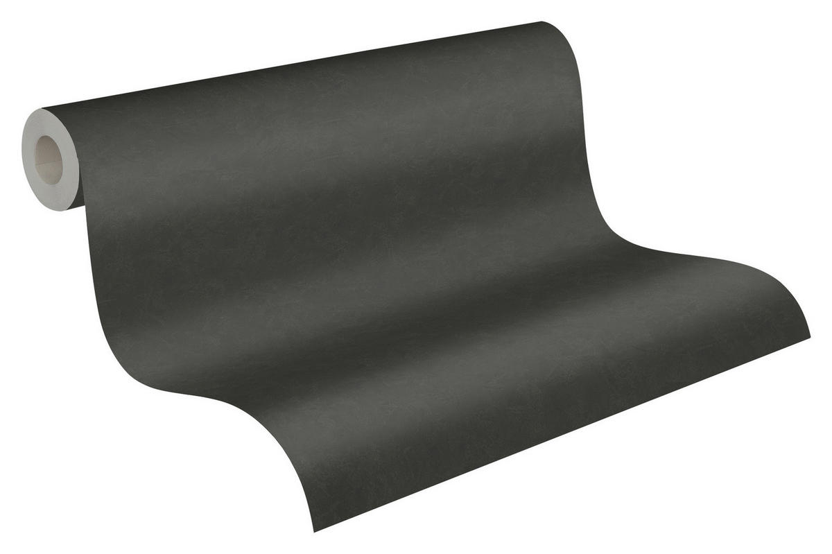 A.S.Creation Vliestapete New Life Uni schwarz B/L: ca. 53x1005 cm New Life - schwarz (53,00/1005,00cm) - A.S.Creation
