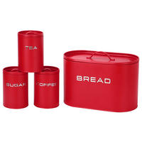 GOURMETmaxx Vorratsdosenset rot B/H/L: ca. 18x23x34 cm Vorratsdosenset_8tlg. - rot (34,00/18,00/23,00cm) - GOURMETmaxx
