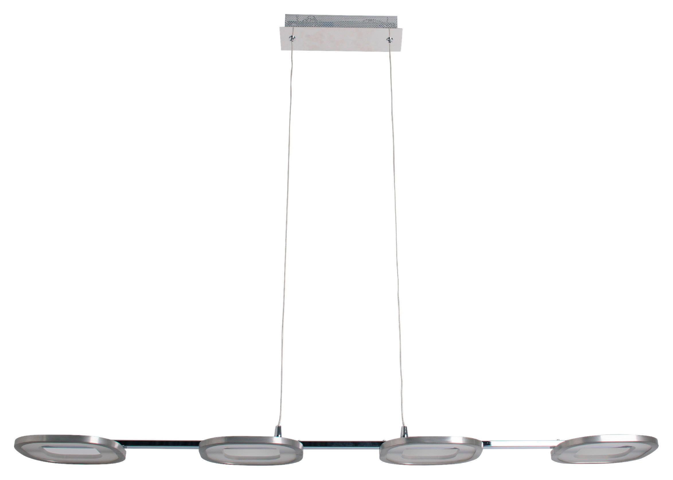 Näve Leuchten Pendelleuchte 7070342 stahlfarbig Kunststoff Metall B/H/T: ca. 16x150x100 cm null 4 Brennstellen Beam - stahlfarbig (16,00/150,00/100,00cm) - Näve Leuchten