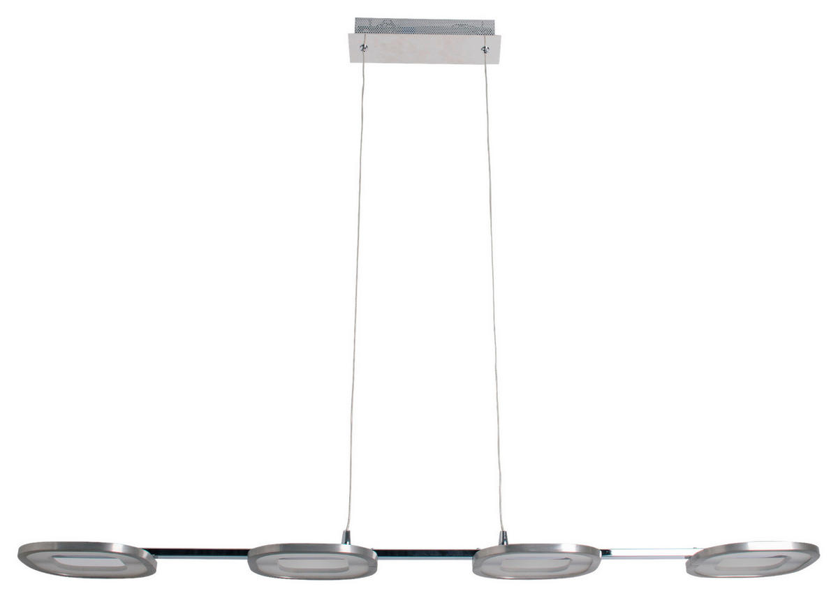 Näve Leuchten Pendelleuchte 7070342 stahlfarbig Kunststoff Metall B/H/T: ca. 16x150x100 cm null 4 Brennstellen Beam - stahlfarbig (16,00/150,00/100,00cm) - Näve Leuchten