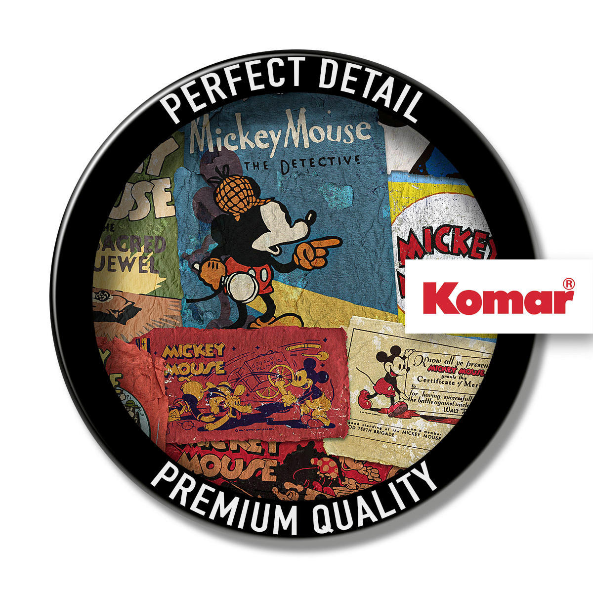Komar Fototapete Mickey Billboard B/L: ca. 120x200 cm Mickey Billboard - (120,00/200,00cm) - Komar