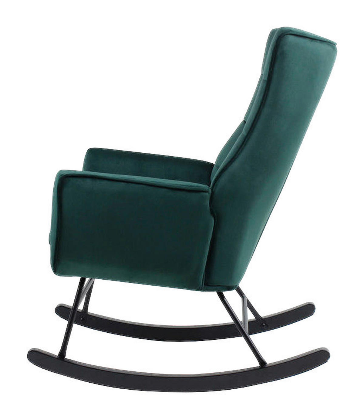Schaukelstuhl Bryana 100 grün B/H/T: ca. 88x97x68 cm Bryana 100 - schwarz/grün (88,00/97,00/68,00cm) - 360 Living