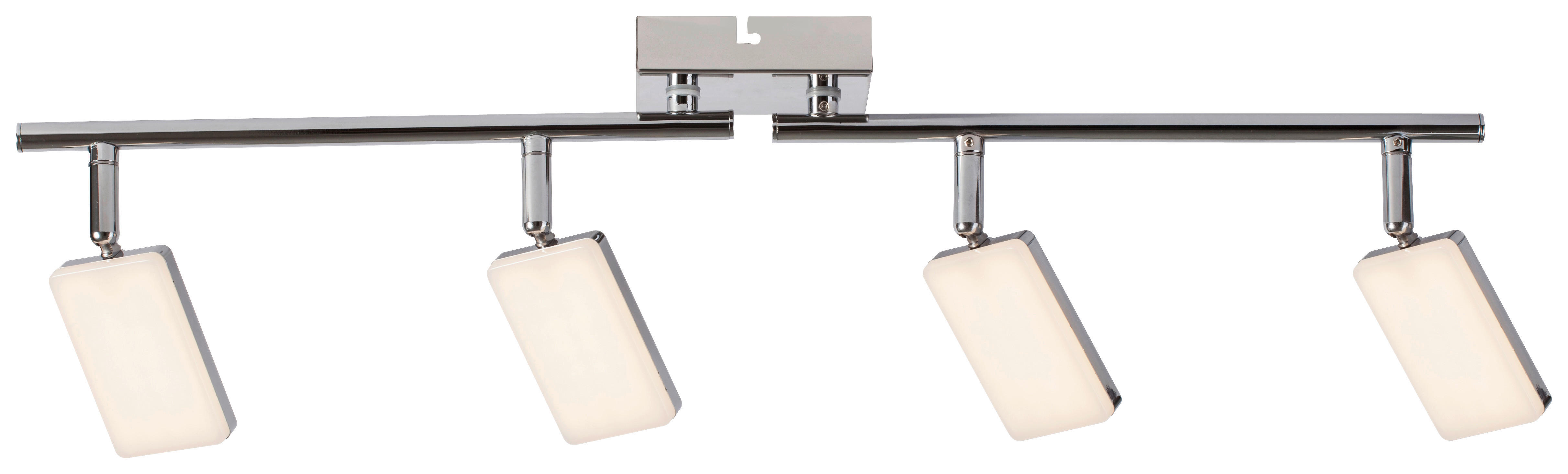 POCOline Spotbalken Chrom Metall Kunststoff L: ca. 63 cm 4 Brennstellen Chrissy - Chrom (63,00cm) - POCOline