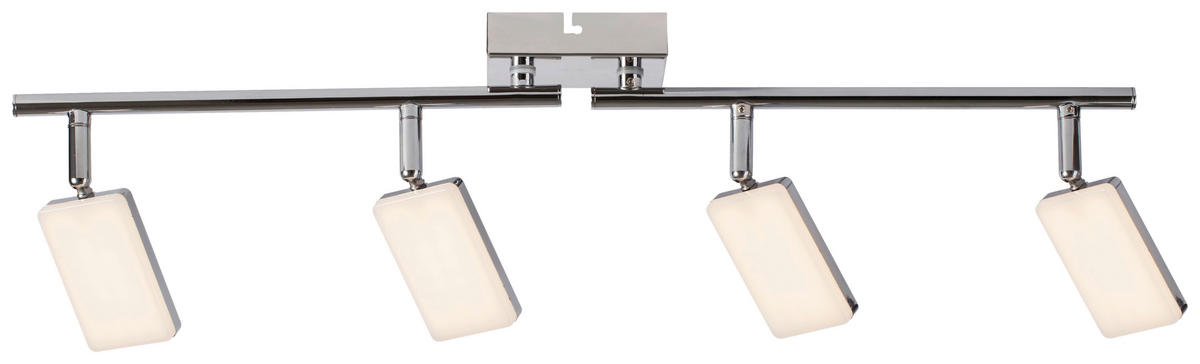 POCOline Spotbalken Chrom Metall Kunststoff L: ca. 63 cm 4 Brennstellen Chrissy - Chrom (63,00cm) - POCOline
