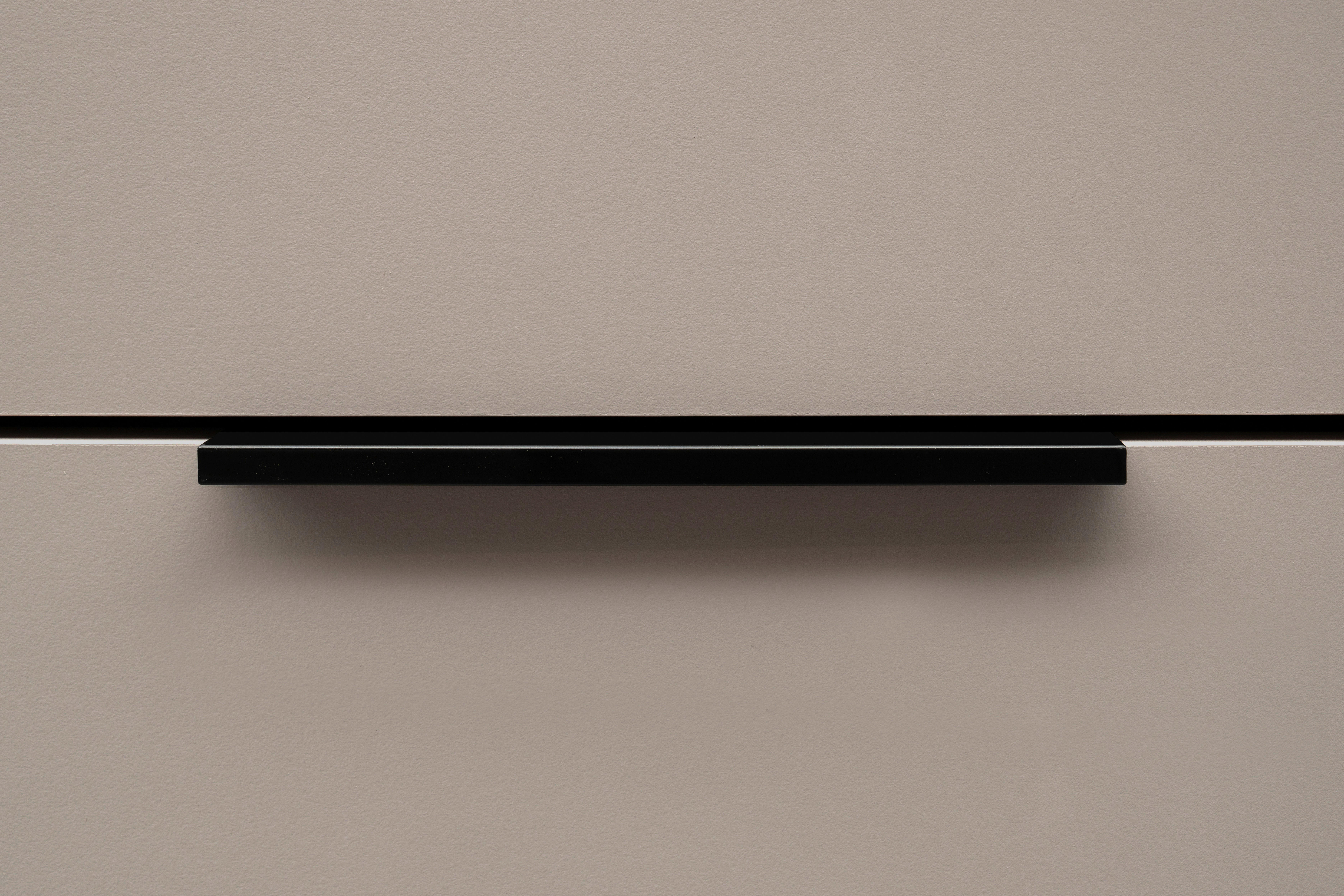 Highboard Arona sand schwarz B/H/T: ca. 90x140x38 cm Arona - sand/schwarz (90,00/140,00/38,00cm)