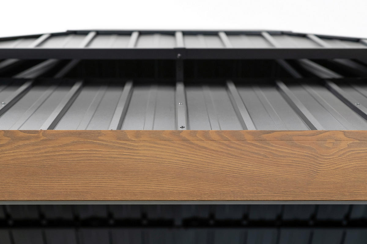 Sojag Pavillon Fontana braun Aluminium B/H/L: ca. 364,3x310x298 cm Fontana - braun (298,00/364,30/310,00cm) - Sojag