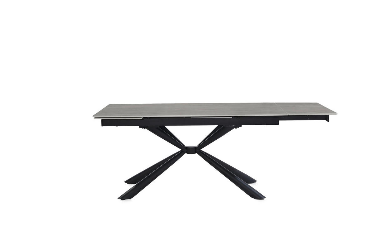 Esstisch  grau Stone Optik B/H/T: ca. 160x76x90 cm Fargo_Esstisch_6003721 - schwarz/grau (160,00/76,00/90,00cm)