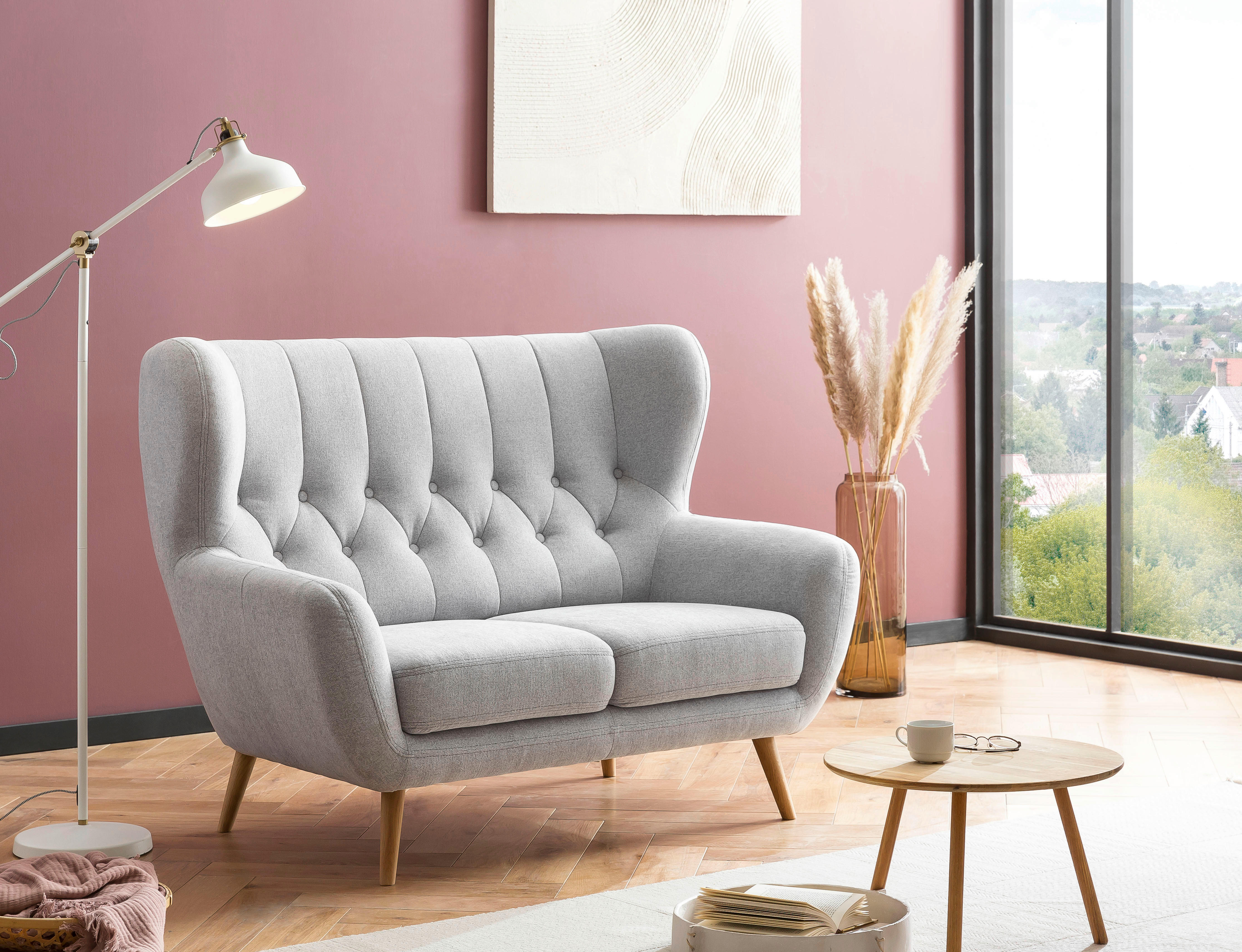 Sofa hellgrau B/H/T: ca. 137x101x95 cm Falun_2_Sofa_2-sitzig - hellgrau (137,00/101,00/95,00cm)