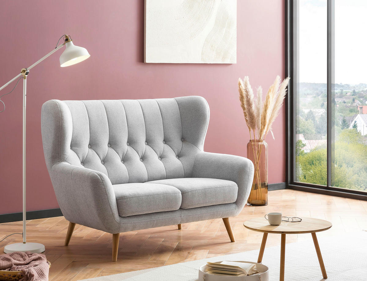 Sofa hellgrau B/H/T: ca. 137x101x95 cm Falun_2_Sofa_2-sitzig - hellgrau (137,00/101,00/95,00cm)