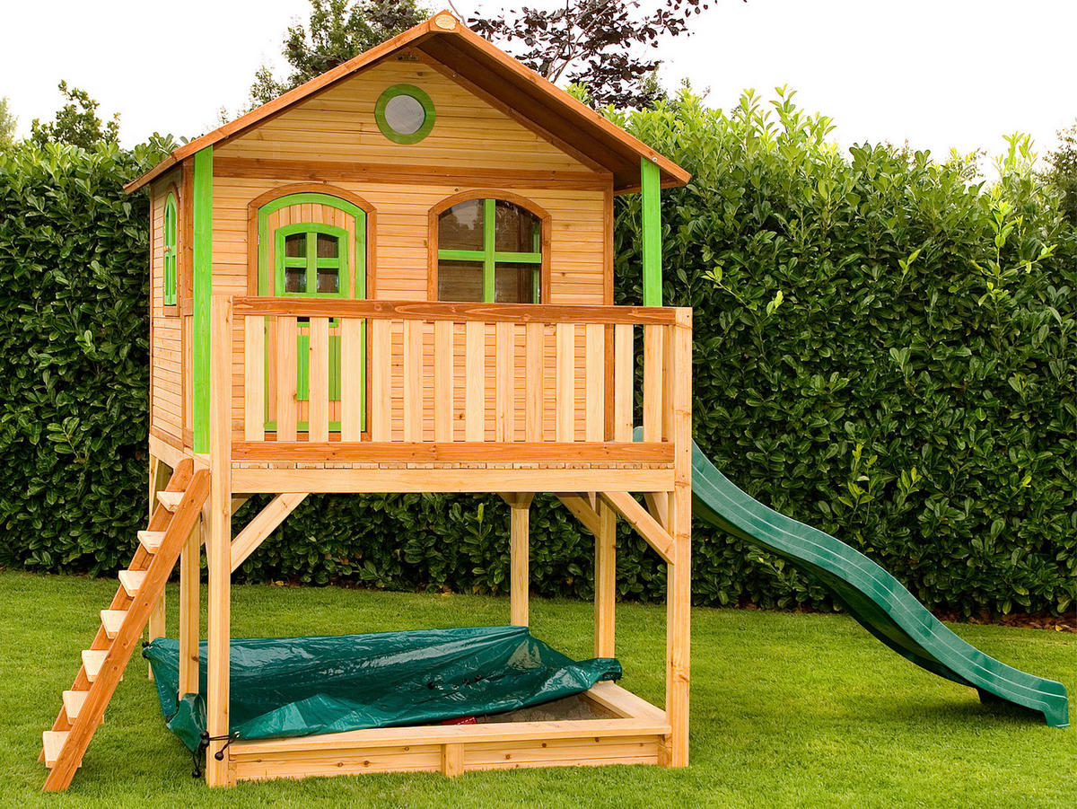 AXI Spielhaus Marc braun B/H/L: ca. 432x293x212 cm Marc - braun/grün (212,00/432,00/293,00cm) - AXI