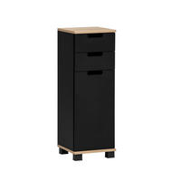 Schrank Emmik schwarz matt Eiche Eiche weiß Nachbildung B/H/T: ca. 30,3x88,1x32,6 cm Emmik - Eiche/schwarz (30,30/88,10/32,60cm) - Möbelpartner