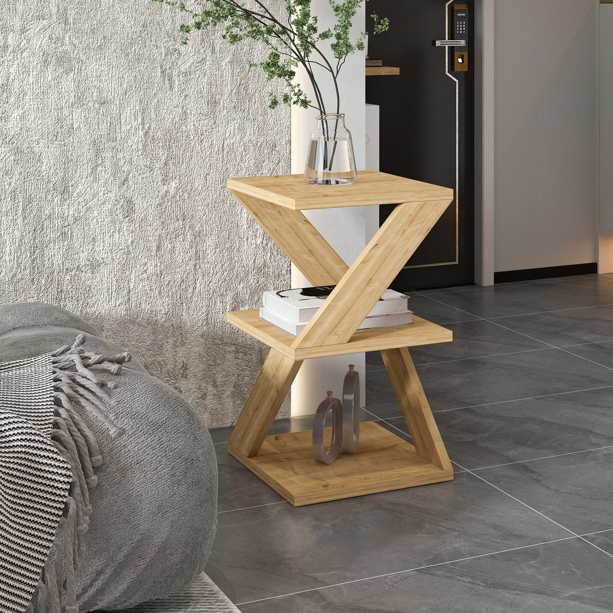 Beistelltisch Tulpe beige Spanplatte B/H/T: ca. 29,6x54,2x29,6 cm Tulpe - beige (29,60/54,20/29,60cm) - moebel17