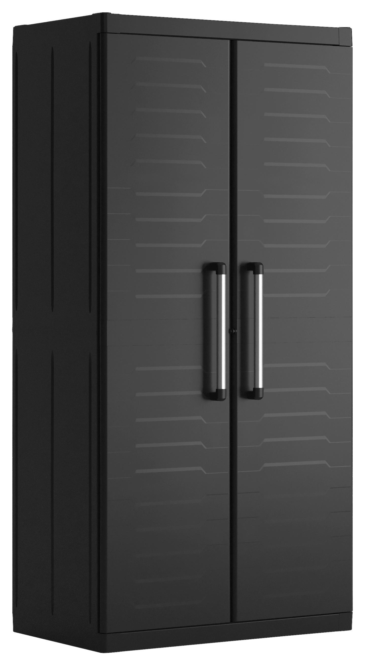 Keter Kunststoffschrank Detroit XL schwarz Kunststoff B/H/T: ca. 89x182x54 cm Detroit XL - schwarz (89,00/182,00/54,00cm) - Keter