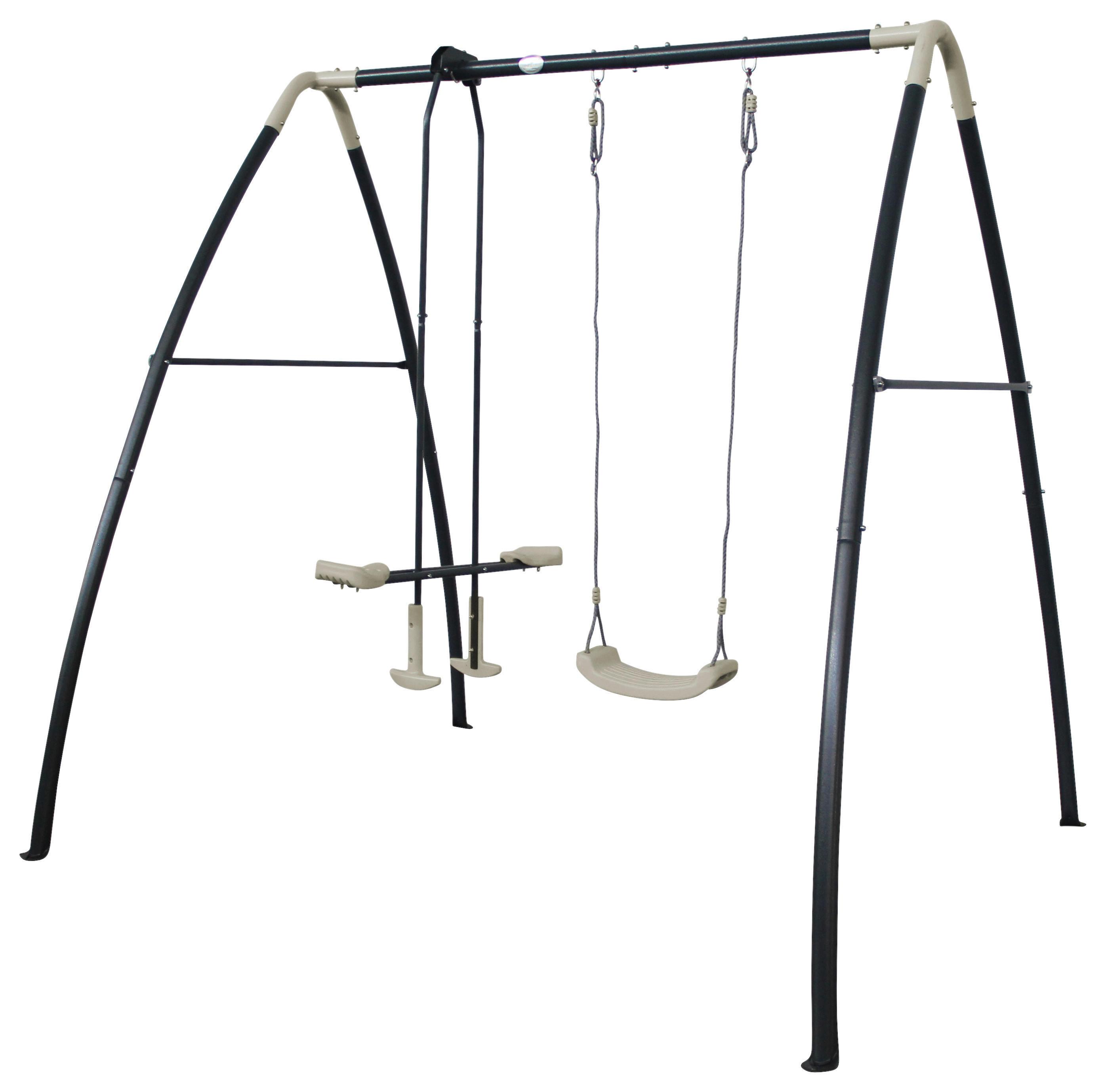 AXI Doppelschaukel anthrazit B/H/L: ca. 210x217x210 cm Doppelschaukel - creme/anthrazit (210,00/210,00/217,00cm) - AXI