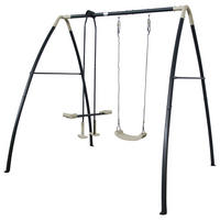 AXI Doppelschaukel anthrazit B/H/L: ca. 210x217x210 cm Doppelschaukel - creme/anthrazit (210,00/210,00/217,00cm) - AXI