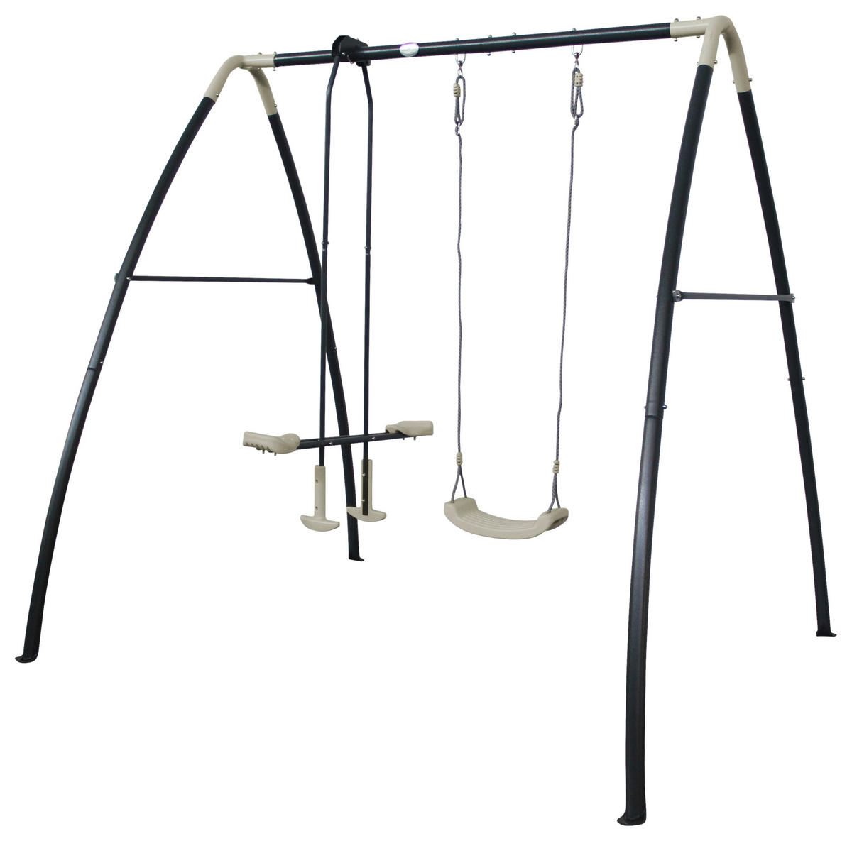 AXI Doppelschaukel anthrazit B/H/L: ca. 210x217x210 cm Doppelschaukel - creme/anthrazit (210,00/210,00/217,00cm) - AXI