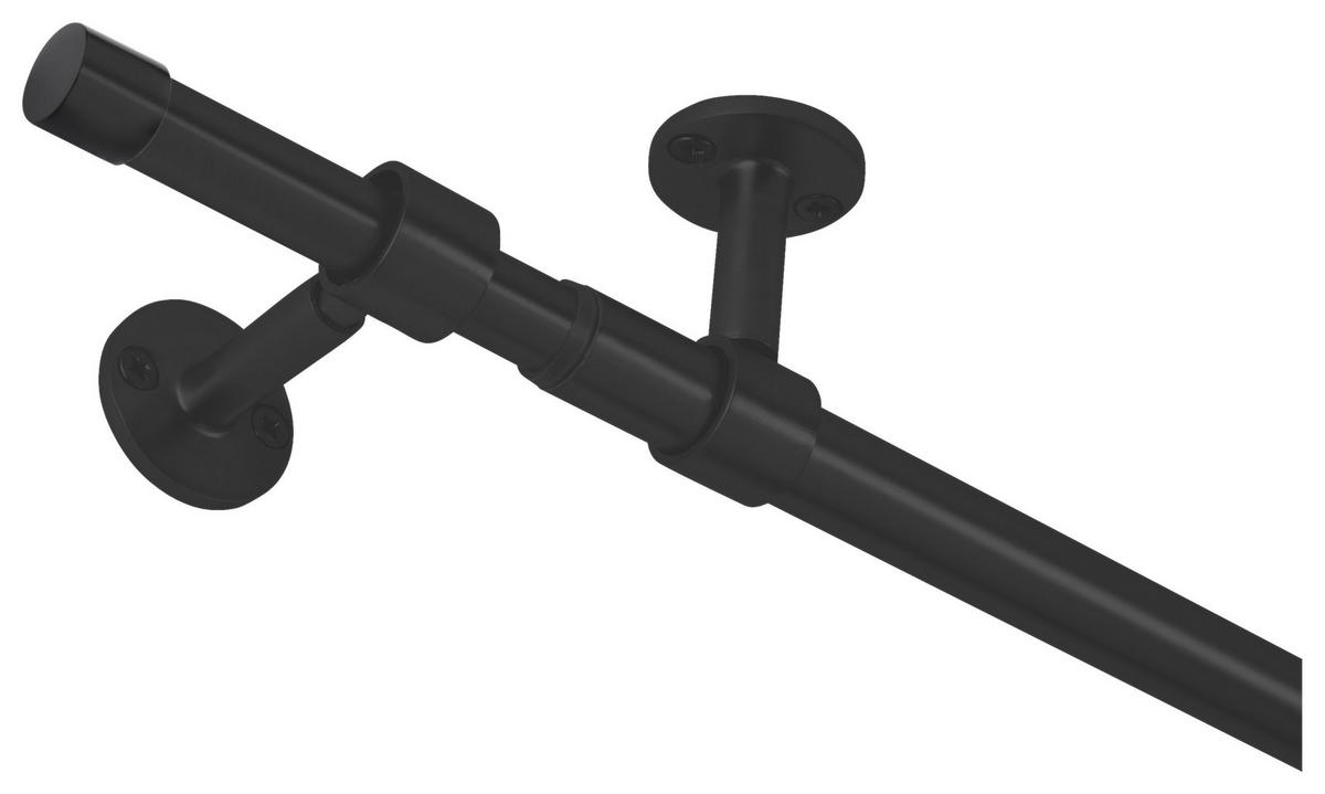Stilgarnituren schwarz Metall L: ca. 400 cm ausziehbar von ca. 210 bis 400 cm 1.0 Läufe Teleskopgarnitur_2in1 - schwarz (400,00cm) - ondeco