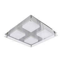 Näve Leuchten LED Wandleuchte NV1205342 Chrom Kunststoff B/H/T: ca. 24x5x24 cm 4 Brennstellen Edingburgh - Chrom (24,00/5,00/24,00cm) - Näve Leuchten