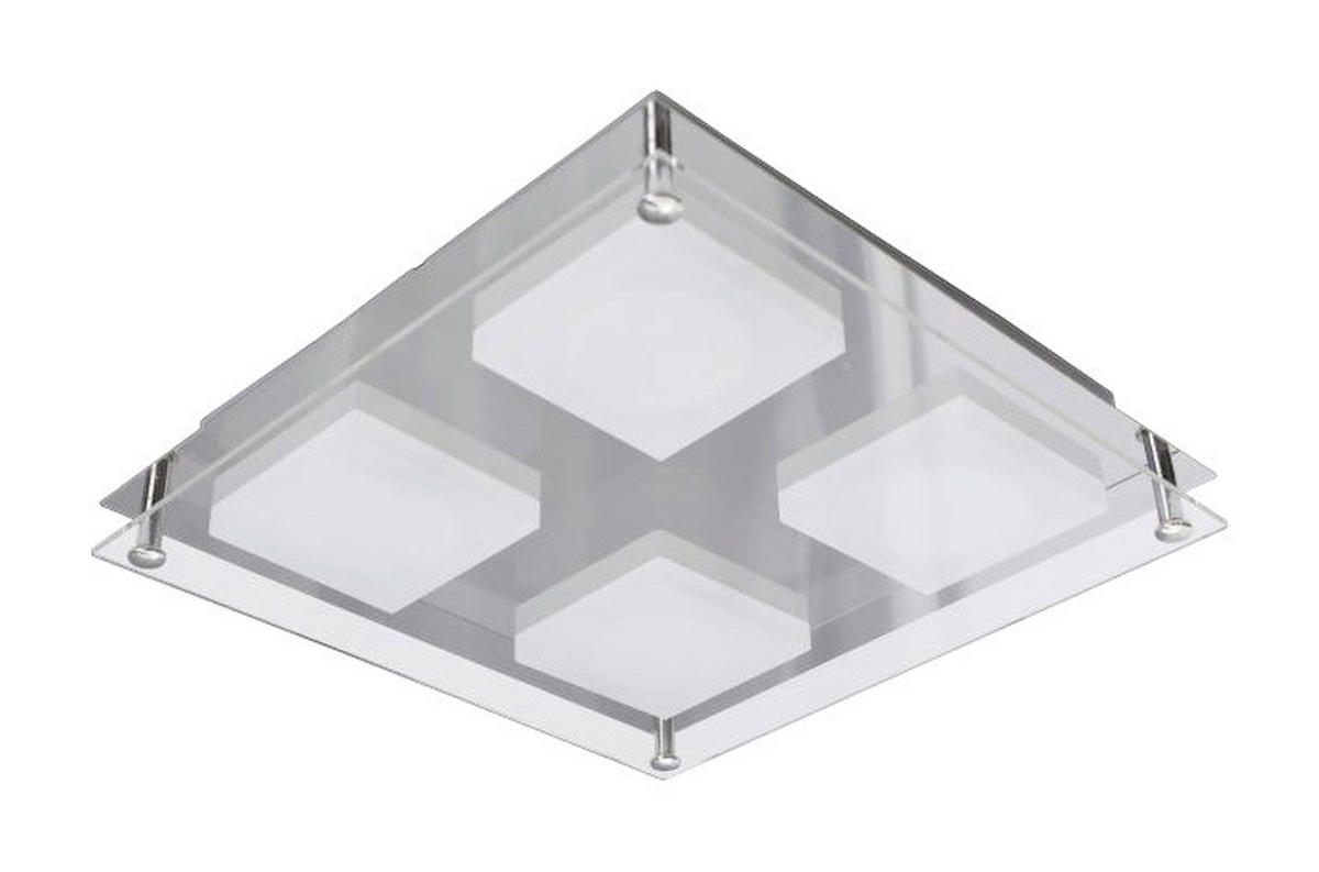 Näve Leuchten LED Wandleuchte NV1205342 Chrom Kunststoff B/H/T: ca. 24x5x24 cm 4 Brennstellen Edingburgh - Chrom (24,00/5,00/24,00cm) - Näve Leuchten