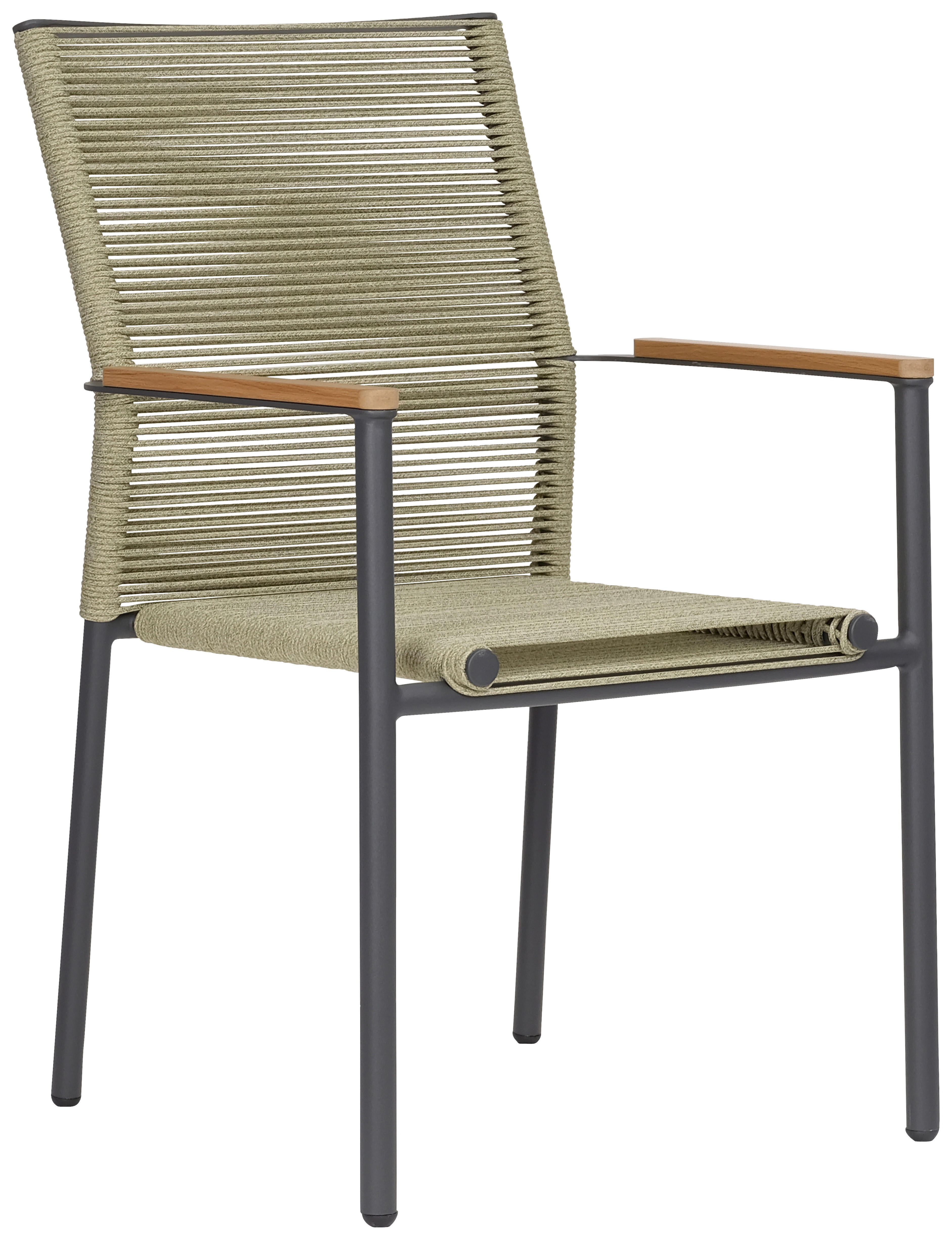 POCOline Gartenstuhl Turin salbei Webstoff B/H/L: ca. 60x87x56 cm Turin - anthrazit/salbei (56,00/60,00/87,00cm) - POCOline