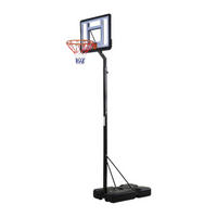 HOMCOM Basketballkorb schwarz H/L: ca. 350x86 cm Basketballkorb - schwarz (86,00cm) - HOMCOM