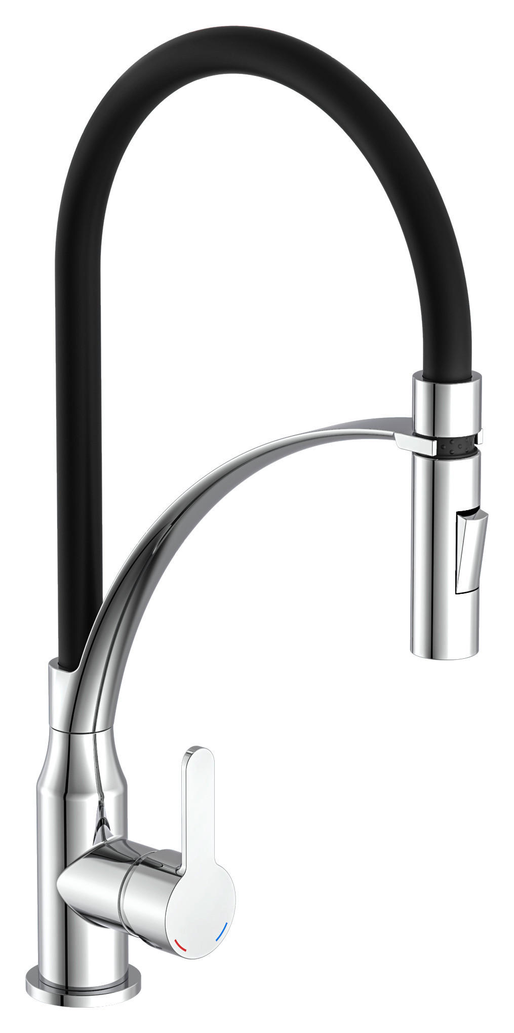 Spültisch-Armatur Carneo schwarz Spültischarmatur_Carneo chrom/schw. - schwarz/Chrom (5,50/47,50/28,00cm) - Eisl