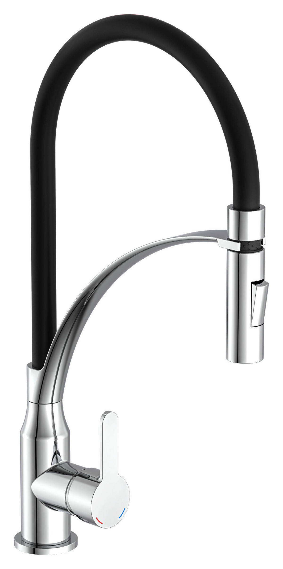 Spültisch-Armatur Carneo schwarz Spültischarmatur_Carneo chrom/schw. - schwarz/Chrom (5,50/47,50/28,00cm) - Eisl