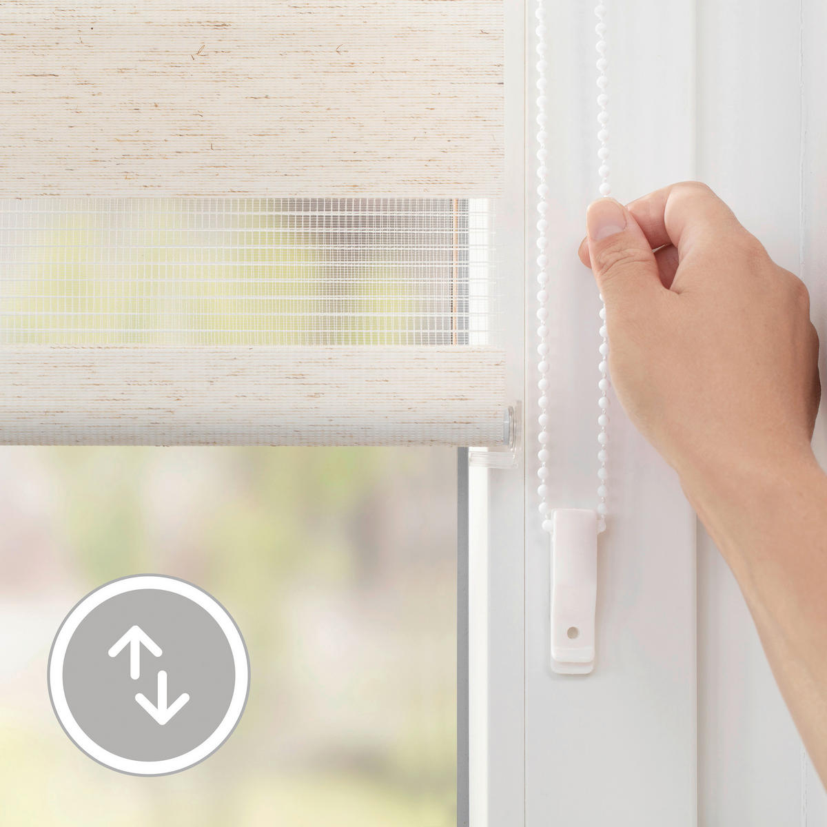 Doppelrollo Duo natur B/L: ca. 60x220 cm Duo - natur (60,00/220,00cm) - LICHTBLICK