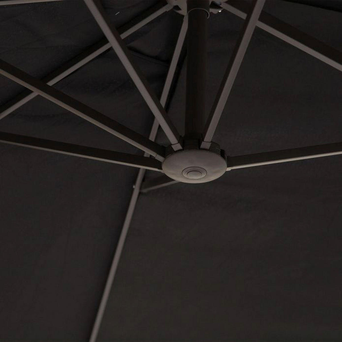 Outsunny Marktschirm schwarz Stahl B/H/L: ca. 270x240x460 cm Marktschirm - schwarz (460,00/270,00/240,00cm) - Outsunny
