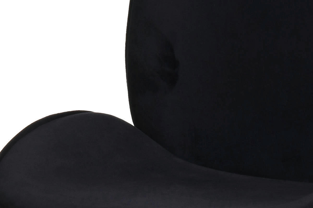 Stuhl Charlize 100 2er schwarz Microfaser B/H/T: ca. 48x87x59 cm Charlize 100 2er - messing/schwarz (48,00/87,00/59,00cm) - 360 Living
